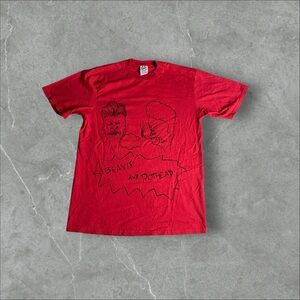 Vintage‎ Beavis And Butthead Shirt Mens Large Red 90s Comedy Movie Promo Pothead